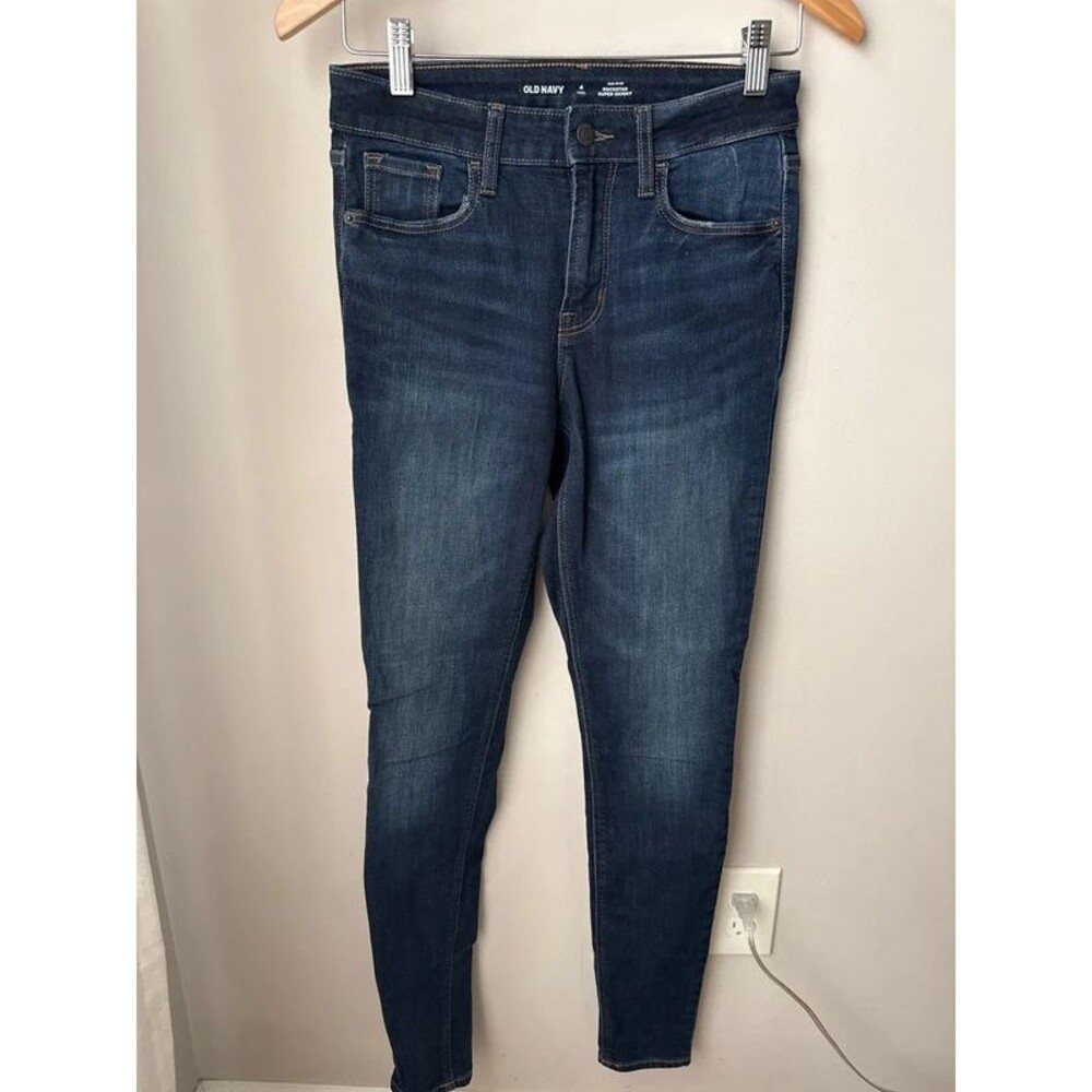Old Navy Mid-Rise Rockstar Super Skinny Jeans Size 4 Tall